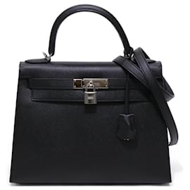 Hermès-Sac à main Hermes Kelly 28 Noir 2020-Noir