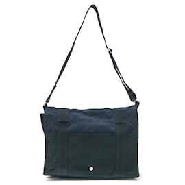 Hermès-Sac à bandoulière Fourre-Tout en toile Hermes-Noir