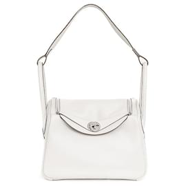 Hermès-Sac à main Hermes Lindy 26 Verso-Blanc