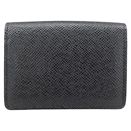 Louis Vuitton-Étui à cartes Taiga Louis Vuitton-Noir