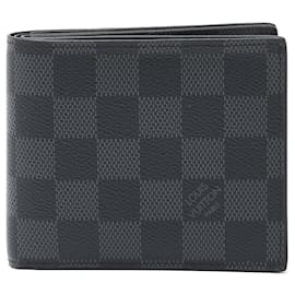 Louis Vuitton-Portefeuille en cuir Damier Graphite Louis Vuitton-Noir