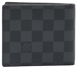 Louis Vuitton-Portefeuille en cuir Damier Graphite Louis Vuitton-Noir