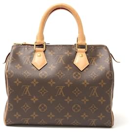 Louis Vuitton-Louis Vuitton Speedy 25 Monogram Leather Handbag-Brown