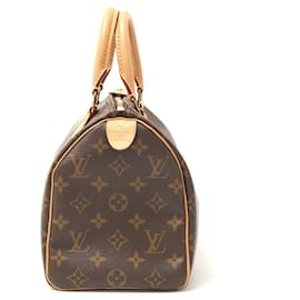 Louis Vuitton-Louis Vuitton Speedy 25 Monogram Leather Handbag-Brown