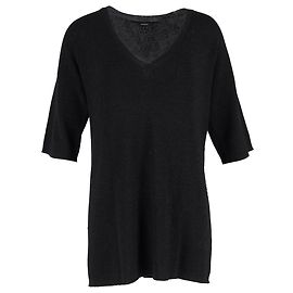 Pull V-neck Joseph Knit en Lurex Noir Noir