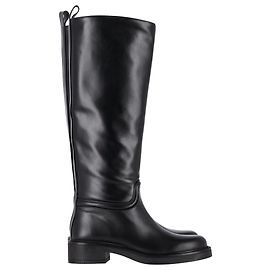 Stuart Weitzman Celia Riding Boots in Black Leather Black