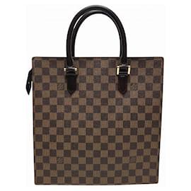 Louis Vuitton-Sac Plat PM Damier de Louis Vuitton-Marron