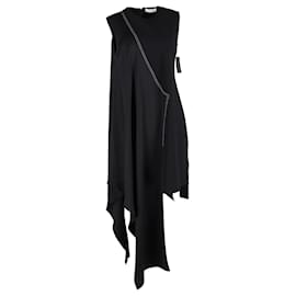 JW Anderson-JW Anderson Asymmetric Draped Sleeveless Dress in Black Viscose-Black