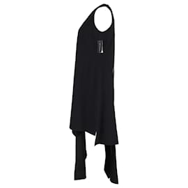 JW Anderson-JW Anderson Asymmetric Draped Sleeveless Dress in Black Viscose-Black