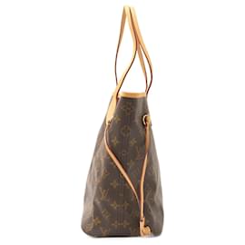 Louis Vuitton-Louis Vuitton Neverfull MM Monogram Leather Tote-Brown