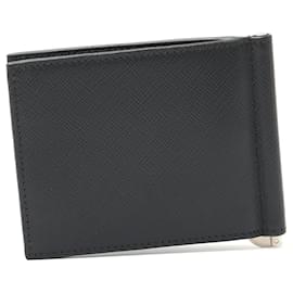 Prada-Prada Saffiano Leather Money Clip Wallet-Black