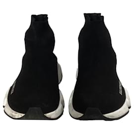 Balenciaga-Balenciaga Speed Sneakers in Black Polyester-Black