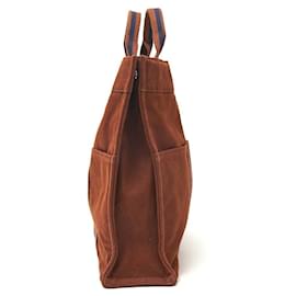 Hermès-Sac fourre-tout en toile Hermes-Marron