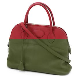 Hermès-Sac à main en cuir Hermes Bolide 31 rouge-Rouge