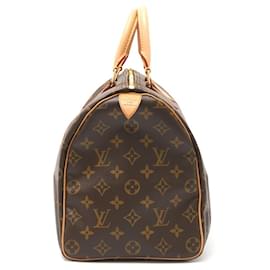 Louis Vuitton-Louis Vuitton Speedy 35 Monogram Leather Handbag-Brown