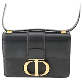 Dior-Dior Montaigne Micro Leather 2way Clutch Crossbody-Black