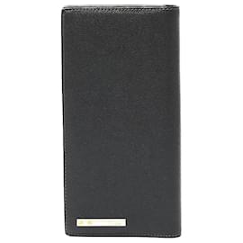 Cartier-Cartier Santos Leather Long Wallet Black-Black