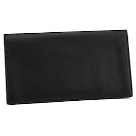 Hermès-Hermes Citizen Twill Bifold Long Wallet Black-Black