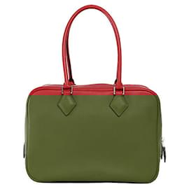 Hermès-Sac à main Hermes Plume 28 Evercolor Rouge-Rouge