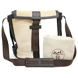 Hermès-Sac à épaule vertical Hermes Tibet beige marron-Marron
