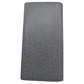 Louis Vuitton-Portefeuille Brazza Taiga Louis Vuitton-Gris
