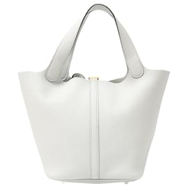 Hermès-Sac à main Hermes Picotin Lock MM Gris-Gris