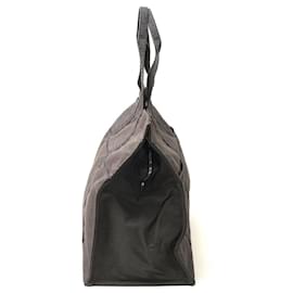 Hermès-Sac à main en toile Herline d'Hermès-Gris