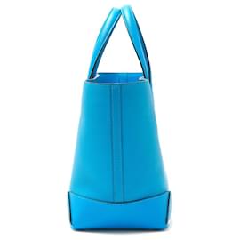 Hermès-Sac à main Hermes Maxi Box Cabas 30 Bleu-Bleu