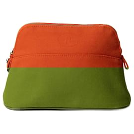 Hermès-Pochette Mini Bolide en Toile Hermes-Orange