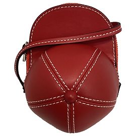 Bolsa Crossbody Mini Cap JW Anderson em couro vermelho Vermelho Bordeaux