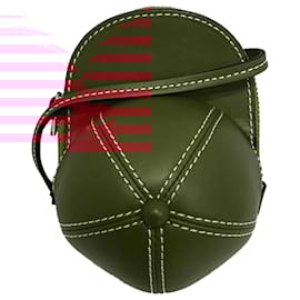 JW Anderson-JW Anderson Mini Cap Crossbody Bag in Red Leather-Red,Dark red