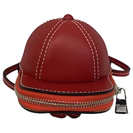 JW Anderson-JW Anderson Mini Cap Crossbody Bag in Red Leather-Red,Dark red