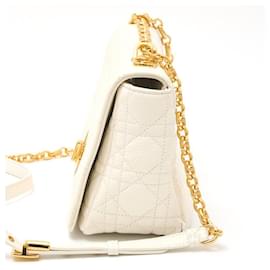 Dior-Dior Lambskin Caro Chain Shoulder Bag-White
