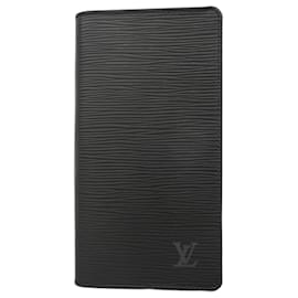 Louis Vuitton-Portefeuille Long Louis Vuitton Epi Porte Carte Crédit M63212 Noir-Noir