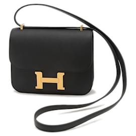 Hermès-Sac à épaule Hermes Constance Mini 18-Noir