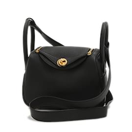 Hermès-Hermes Mini Lindy Shoulder Bag-Black