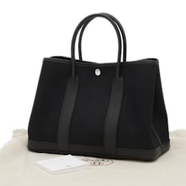 Hermès-Sac à main Hermes Garden Party TPM 30-Noir