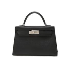 Hermès-Sac à main Hermes Kelly Mini Do 2-Noir