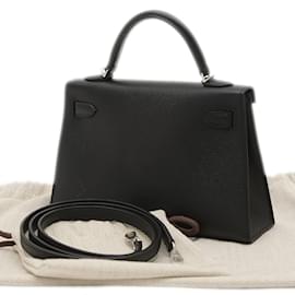 Hermès-Sac à main Hermes Kelly Mini Do 2-Noir