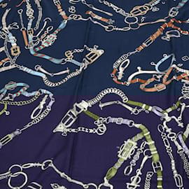 Hermès-Hermes Carre 140 Geant Shawl Les Chevaux Dechaines-Other
