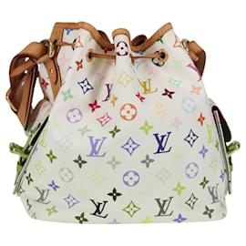 Louis Vuitton-LOUIS VUITTON Monogram Multicolor Petit Noe Bag White M42229 LV Auth 121428AM-White