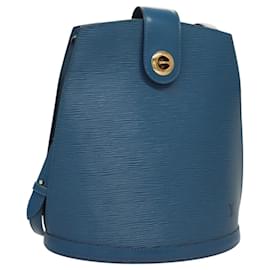 Louis Vuitton-LOUIS VUITTON Epi Cluny Shoulder Bag Blue M52255 LV Auth BA1685-Blue