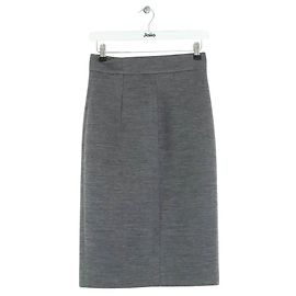 Saint Laurent Saia de lã cinza Cinza