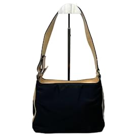 Givenchy-Vintage Givenchy 4G Leather canvas Bag black brown-Black