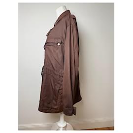 Fendi-FENDI Coats T.international L Polyester-Brown