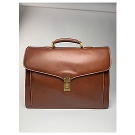 Malette en cuir vintage Balenciaga marron Marron