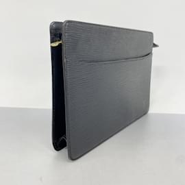 Louis Vuitton-Pochette Homme Epi Louis Vuitton-Noir