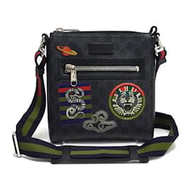 Gucci-Gucci GG Supreme Shoulder Bag Courier Sherry Line-Black,Red,Multiple colors,Dark grey,Navy blue