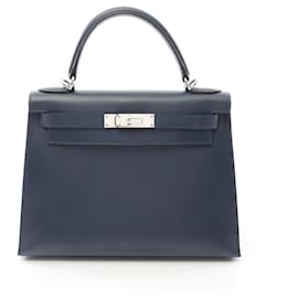 Hermès-Hermès Kelly 28-Bleu