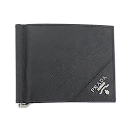 Prada-Prada Saffiano Money Clip-Black